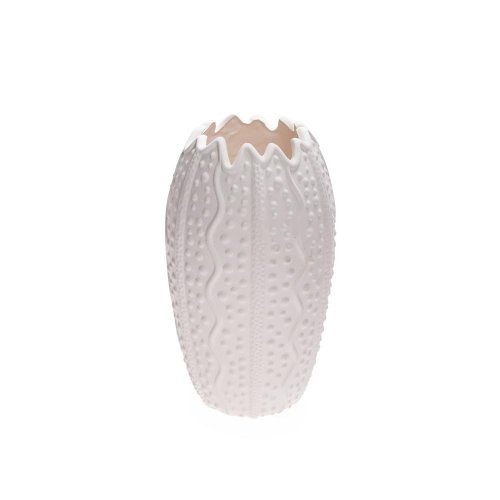 Váza na suché aranžovanie 11x11x19cm biela