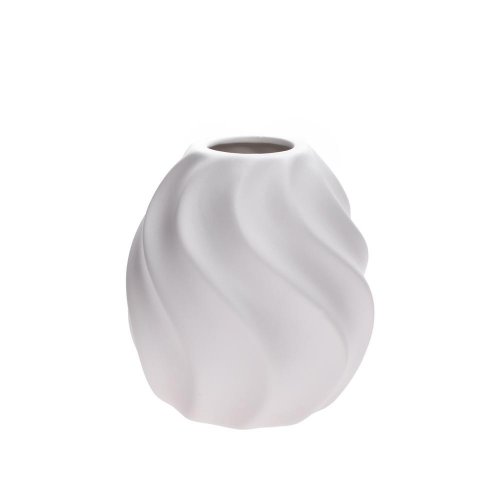 Váza na suché aranžovanie 13x13xv14cmcm biela - Vianočné stromčeky