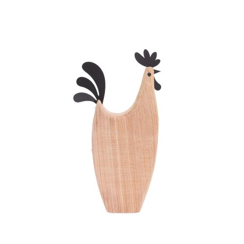 Kohút drevo nat/čier 24*14,5*4cm