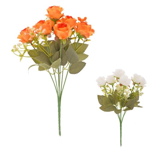 Kytica ruža, zeleň mix/2f 27cm - Umelé kvety