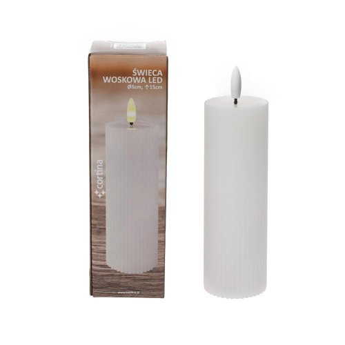 Svet.led vrúbkovaná biela 18/25 15x5cm