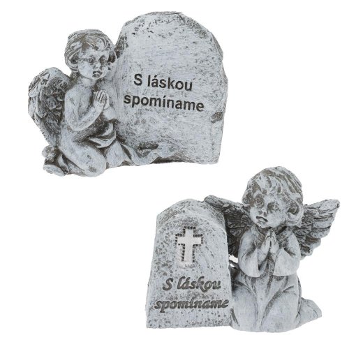 Anjel s pomníkom poly mix3 7*4*6cm