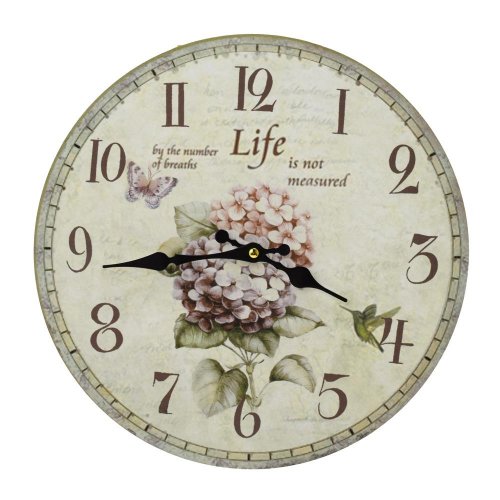Hodiny nástenné mdf dia 34cm hortenzia