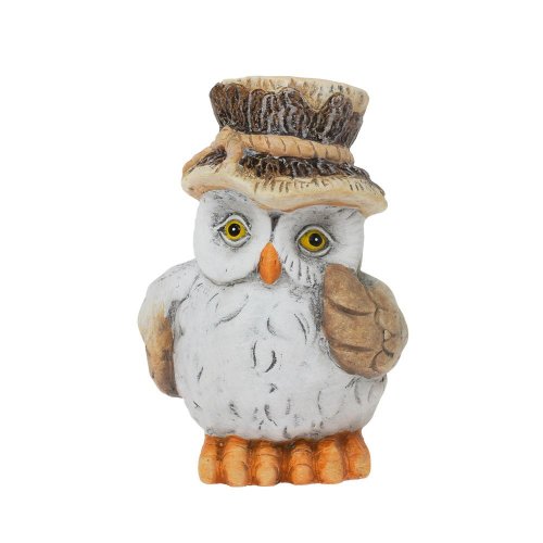 Sova v klobúku keramika 10x9,5x15cm