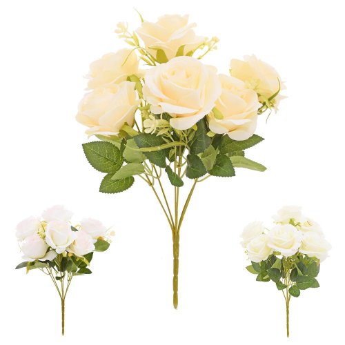 Kytica ruža, zeleň mix/3f 31cm