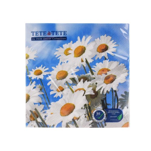 Tl126600 servítky 33x33 cm/20ks/3vrst sun daisies