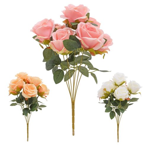 Kytica ruža x7 45cm mix/3f