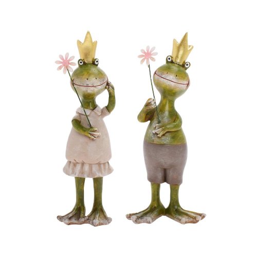 Žabky s korunkami mix/2 poly 8*4*18,5cm - Veľkonočné ozdoby