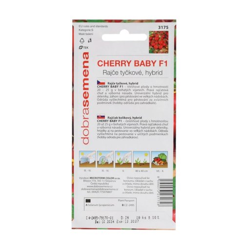 Rajčiak tyč.cherry baby f1 10s