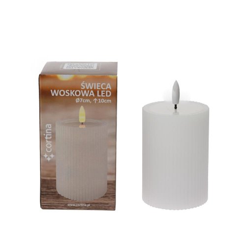 Svet.led vrúbkovaná biela 19/25 10x7cm