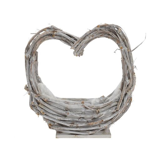 438fl/s obal srdce s drevo 35x33cm - Umelé kvety