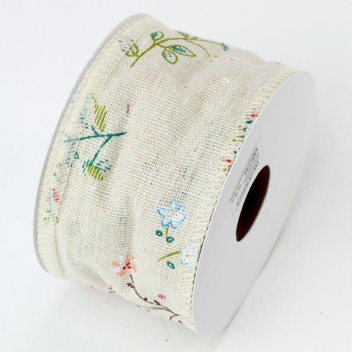 Stuha látka vzor kvet 6cm*10m super cena