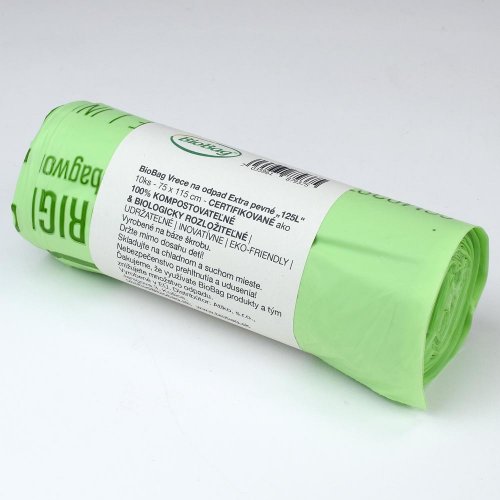 Biobag vrecia na odpad 125l extra pevné/10ks