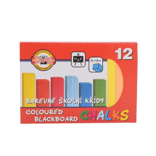 Krieda školská farebná - sada 12 farieb