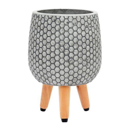 J53 obal na nožičkách mia šedá 21h29,6cm s