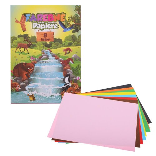Pevná cena farebný papier 8 listový