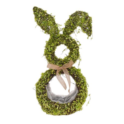 Zajac košík žlt/zel ratan 26*15*49cm