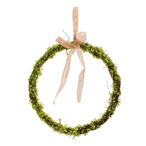 Záves veniec zel-žlt ratan 32*4*32cm