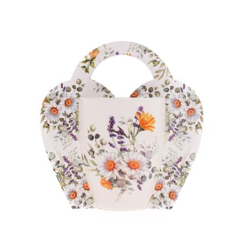 Šálka 350 ml v košíku sedmokrásky