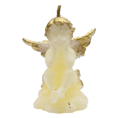 Anjel sediaci ecru-zlatý//