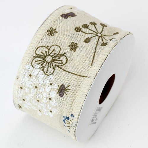 Stuha látka vzor kvet 6cm*10m super cena