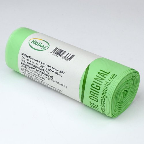 Biobag vrecia na odpad 80l extra pevné/20ks