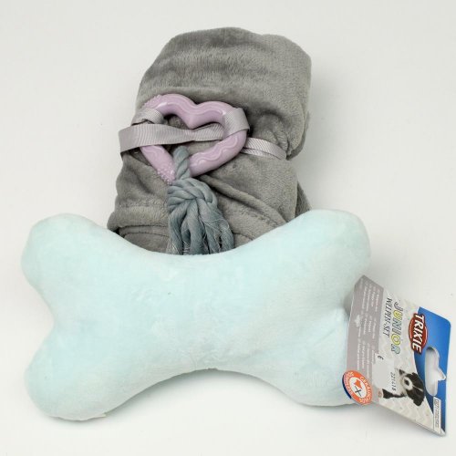 Sada pre šteňa junior puppy set, deka 70x50cm, 2hračky