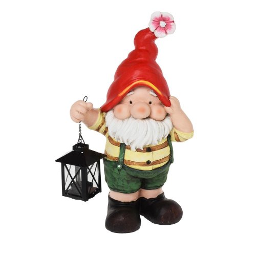 Trpaslílk s lampášom keramika 23*15.5*40