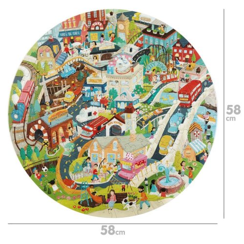 Puzzle okrúhle 150 dielov  boppi - city life brp006