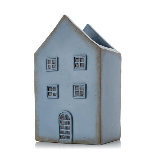 Domček modro/hne poly 11.5*8.5*19