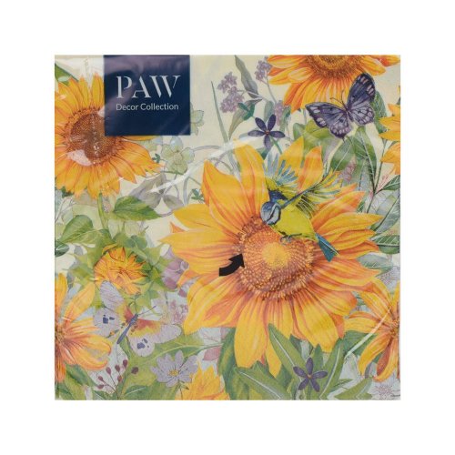 Sdl145500 servítky 33x33 cm/20ks/3vrst. wild sunflowers