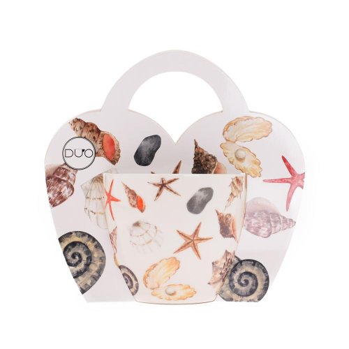 Šálka 460ml v košíku mušle