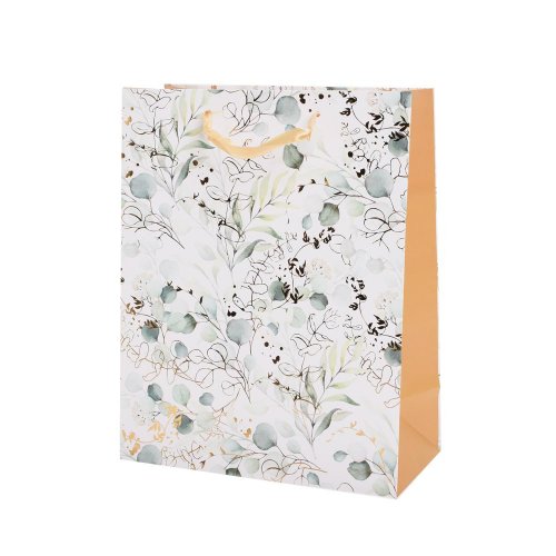 Agb1100205 taška darč. 26,5x33,5x13cm eucalyptus leaves