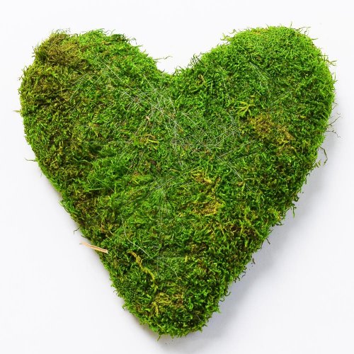 Machové srdce 20cm - Umelé kvety