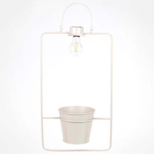 Stojan na kvet solár l. šedá - v62xd30xš16xh16cm