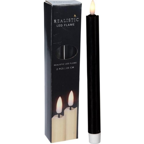 Sviečka led večerná 23cm čierna ax5434520