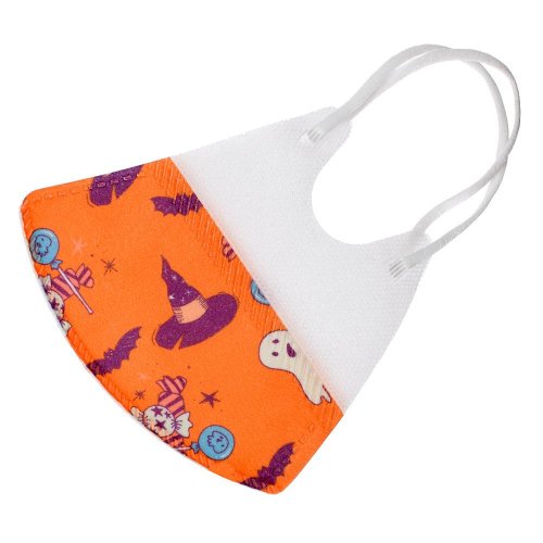 Detské rúška s/20 halloween oranž. jednorázové