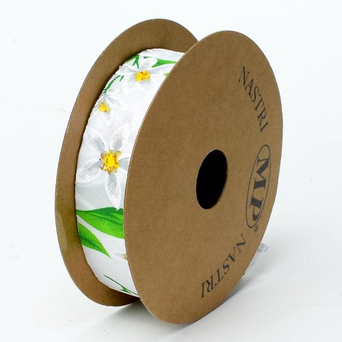 Stuha jarný kvet 25mmx15m biela