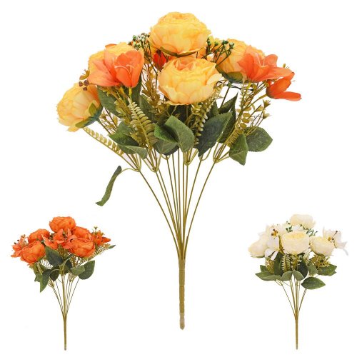 Kytica pivonka, drob.kvety,zeleň 50cm mix/3f