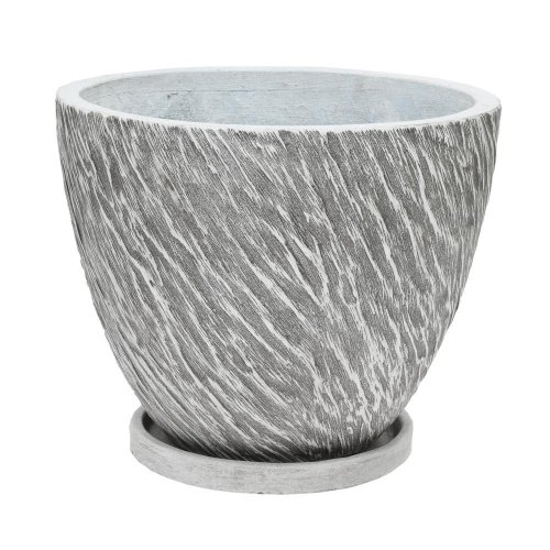 J35 kvetináč + miska nova sv.čierny 44xh36cm l