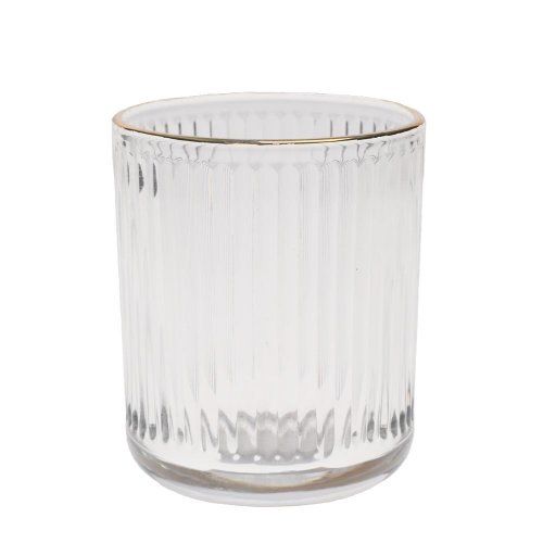 Váza zlatý lem sklo 7.5*9