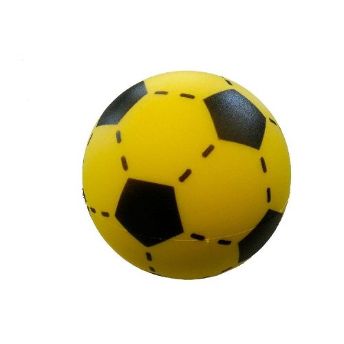 Mäkká futbalová lopta 20 cm žltá
