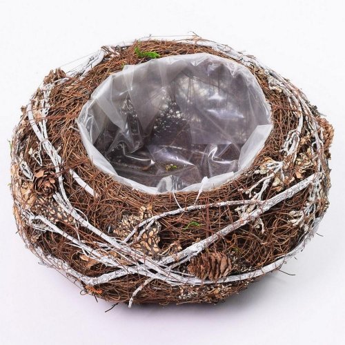 Obal kruh prútie šišky 25x25x10cm