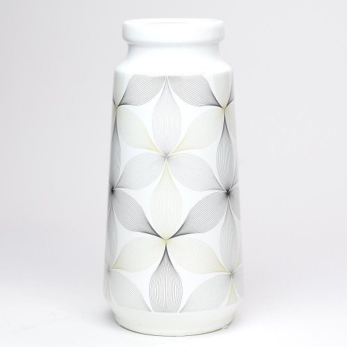 Obal váza biela kvety 9x14,5x30,5cm