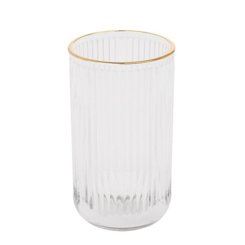 Váza zlatý lem sklo 7*13