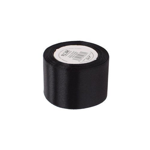 Saten stuha 38mm/15m čierna farba 039