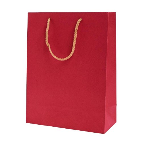 Taška papier púdrová cyklamen  stredná kraft f/p. 22x29+10cm