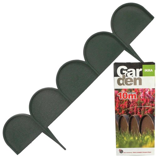 Ikra garden line obruba zatĺkacia tmavo zelená 10mxh9cm