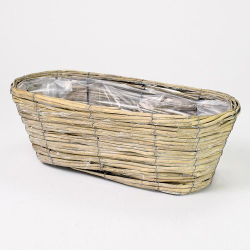 Obal oval prútie šedý 50x20x16cm