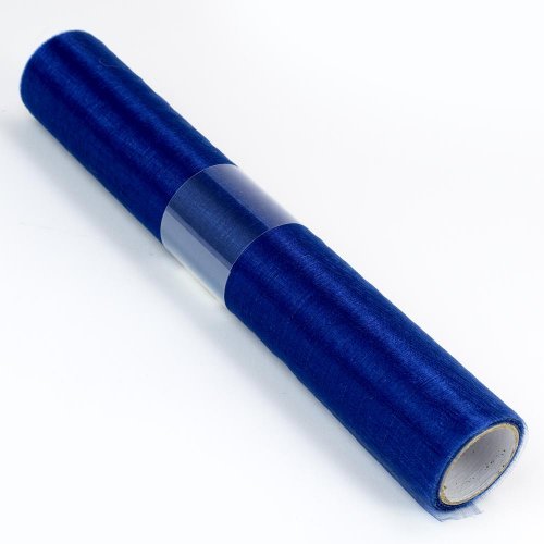 Organza rolka 32cmx6m farba 27 tm.modrá